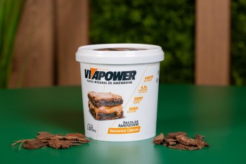 Pasta de amendoim integral brownie cream 1,05kg vitapower.