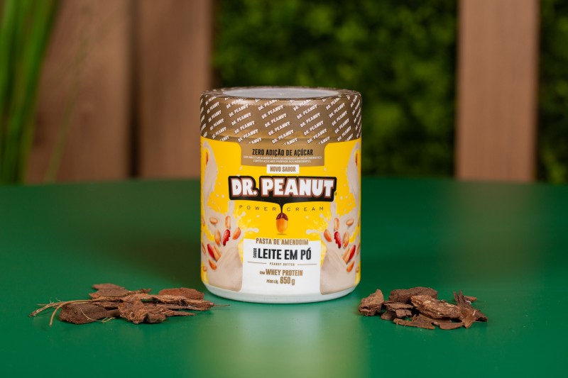 Pasta de Amendoim Dr Peanut Leite em Pó com Whey Protein 650g em